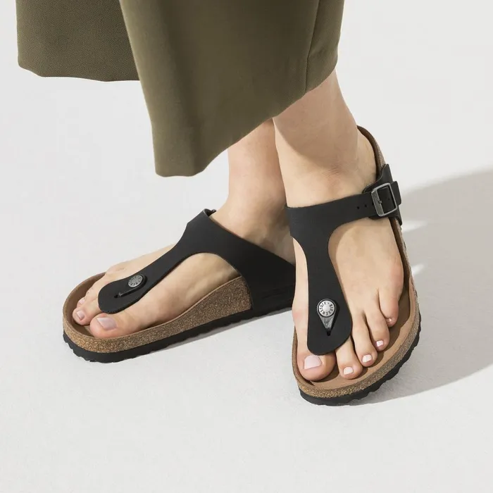 Women Birkenstock Thong Gizeh Vegan Black