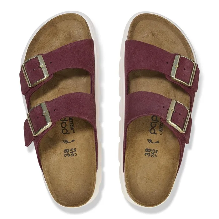 Women Birkenstock TwoStrap Arizona Platform Berry Crush
