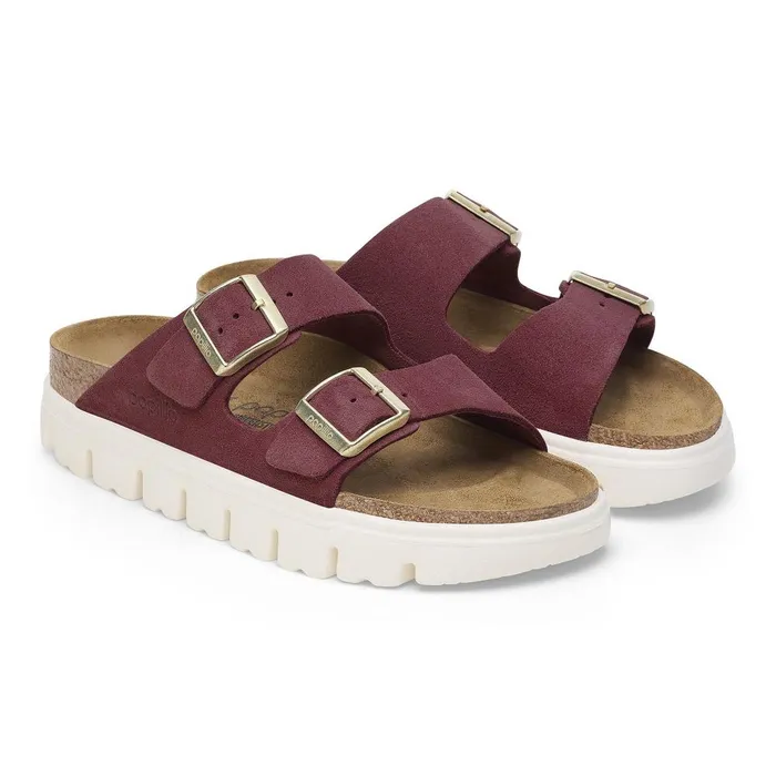 Women Birkenstock TwoStrap Arizona Platform Berry Crush