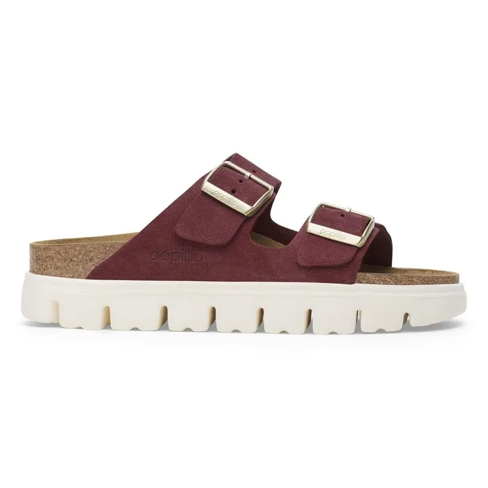 Women Birkenstock TwoStrap Arizona Platform Berry Crush