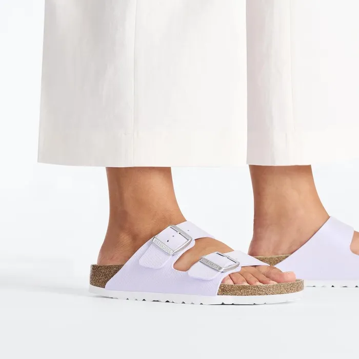 Women Birkenstock TwoStrap Arizona Shiny Purple Fog