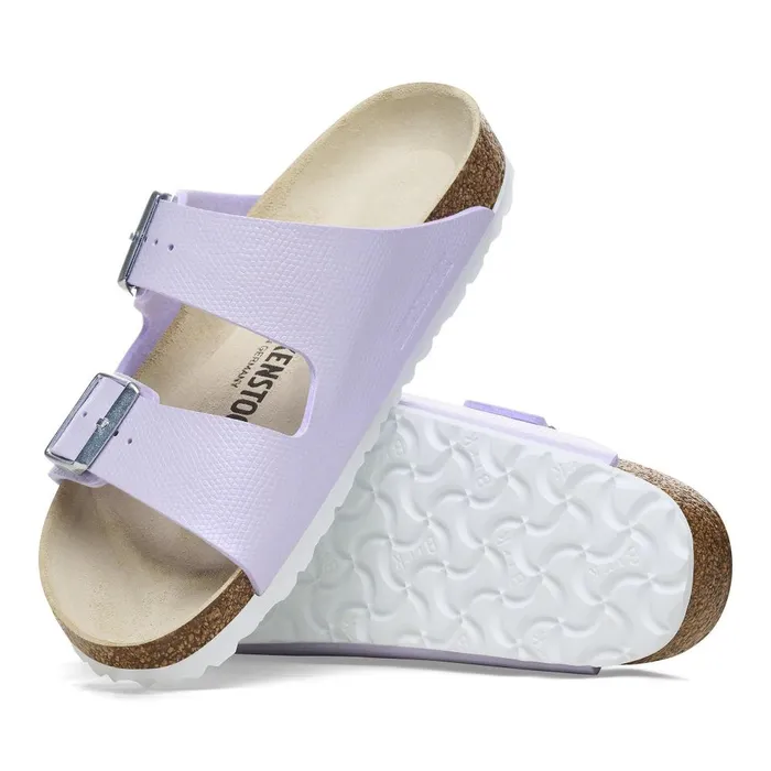 Women Birkenstock TwoStrap Arizona Shiny Purple Fog