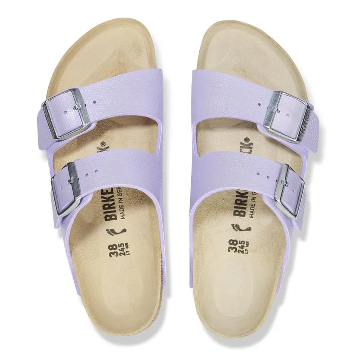 Women Birkenstock TwoStrap Arizona Shiny Purple Fog