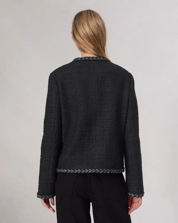 Women Blazers and Vests Rag and Bone Mirabelle Tweed Jacket Black
