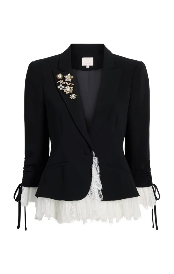 Women Blazers Cinq Sept Le Petit Roxie Blazer Blackivory