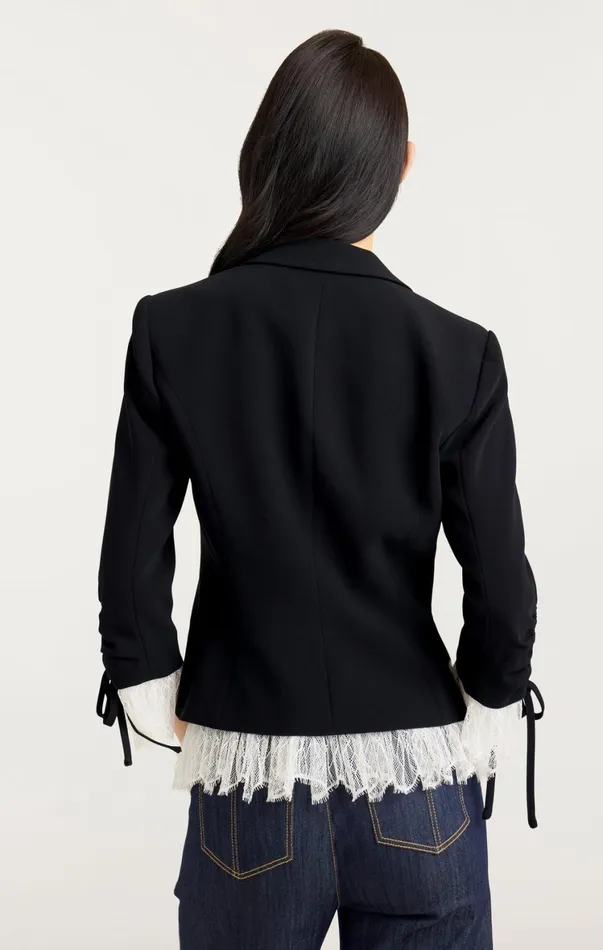 Women Blazers Cinq Sept Le Petit Roxie Blazer Blackivory