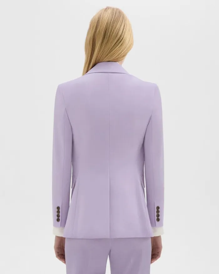 Women Blazers Jackets Theory Etiennette Blazer In Good Wool Lilac Sky