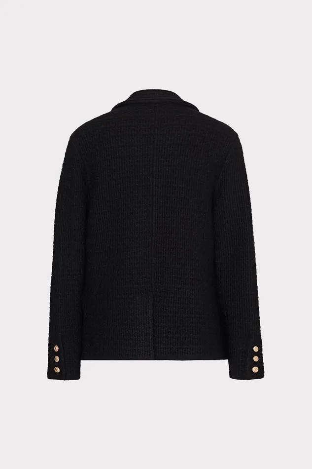 Women Blazers Milly Kimmie Textured Knit Blazer Black Women Blazers Milly Kimmie Textured Knit Blazer Black