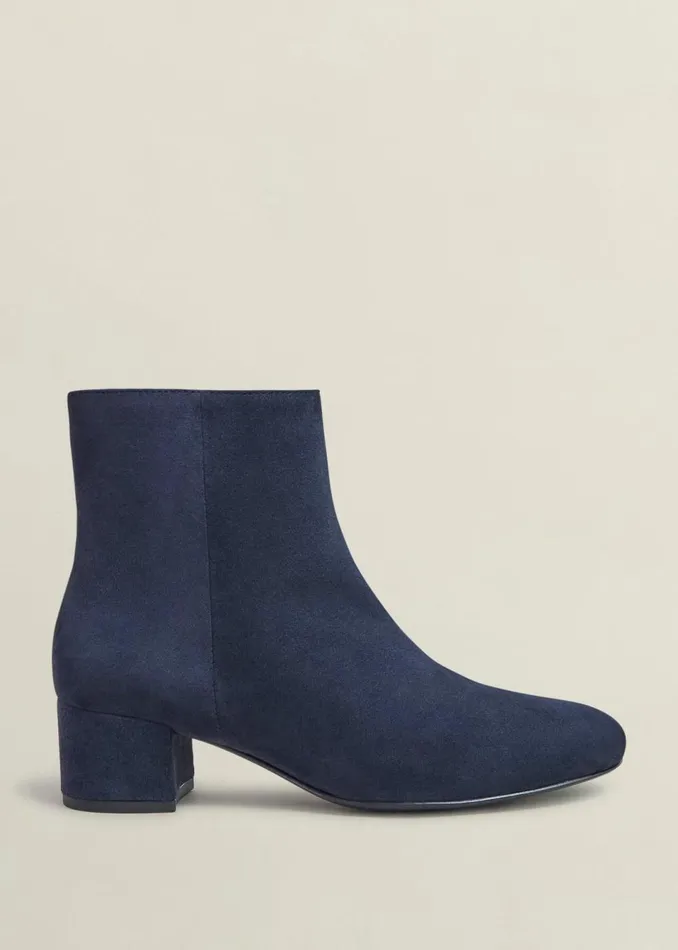 Women Boots Hobbs Evelyn Suede Ankle Boots Hobbs Navy