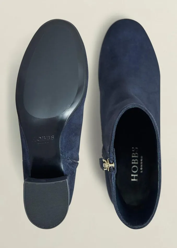 Women Boots Hobbs Evelyn Suede Ankle Boots Hobbs Navy
