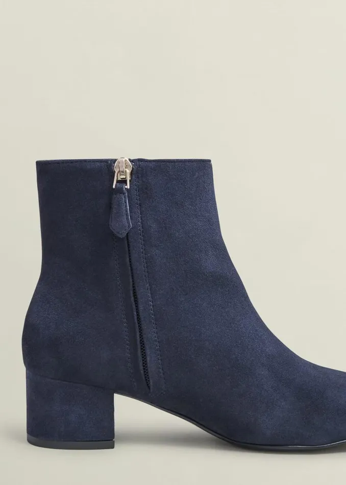 Women Boots Hobbs Evelyn Suede Ankle Boots Hobbs Navy
