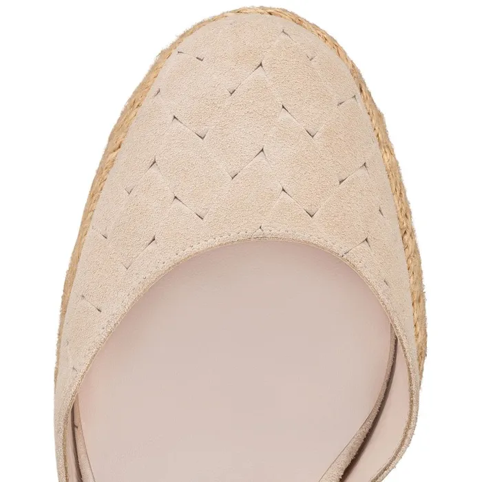 Women Brigissima 85 Mm Espadrilles 8211 Braided Calf Leather 8211 Leche Christian Louboutin Platforms