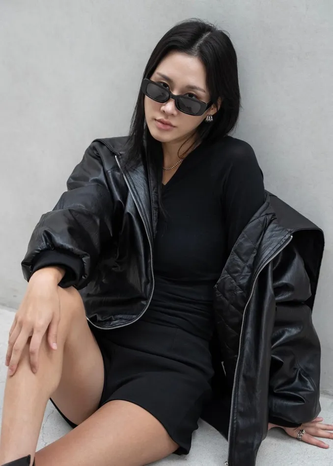 Women Burnaby Faux Leather ZipUp Hoodie 8211 Black The Frankie Shop Outerwear