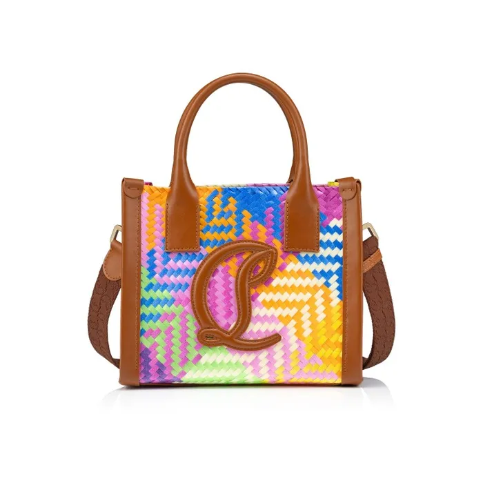 Women By My Side Mini Tote Bag 8211 Braiding And Calf Leather 8211 Multicolor Christian Louboutin Totes