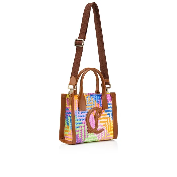 Women By My Side Mini Tote Bag 8211 Braiding And Calf Leather 8211 Multicolor Christian Louboutin Totes