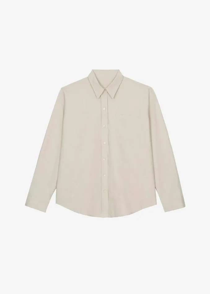 Women Calypso Cotton Shirt 8211 Beige The Frankie Shop Tops