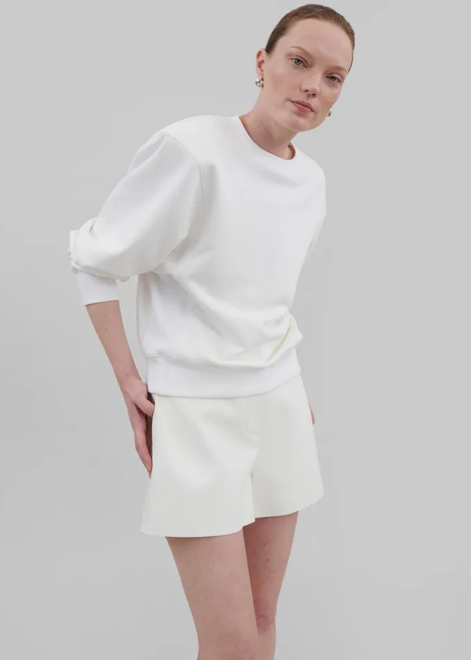 Women Cassie Faux Leather Mini Shorts 8211 White The Frankie Shop Bottoms
