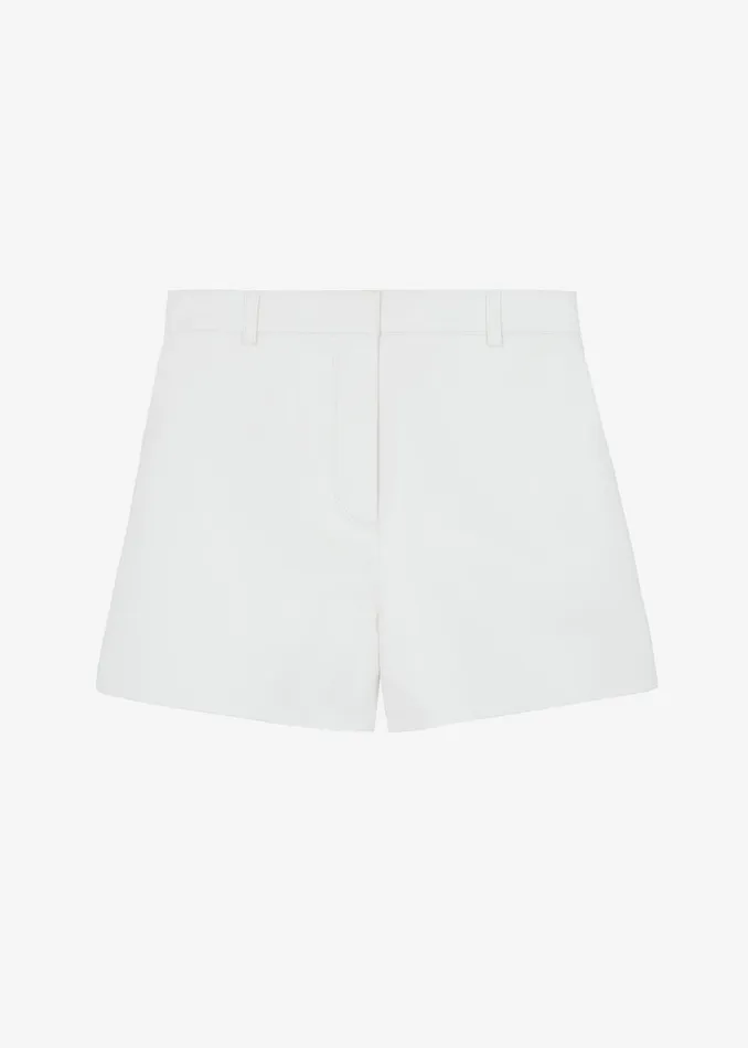 Women Cassie Faux Leather Mini Shorts 8211 White The Frankie Shop Bottoms