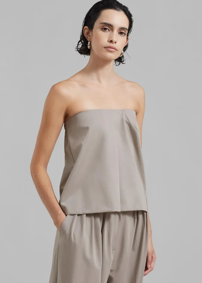 Women Catalina Tube Top 8211 Grey The Frankie Shop Tops