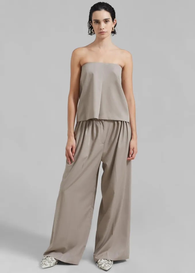 Women Catalina Tube Top 8211 Grey The Frankie Shop Tops