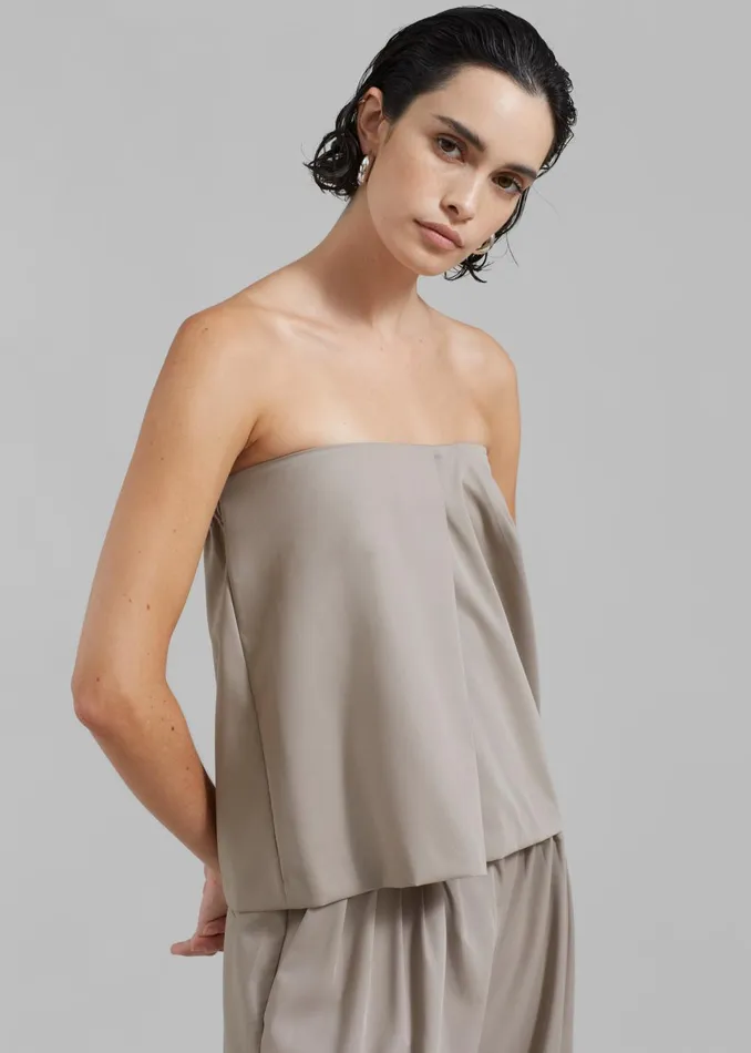 Women Catalina Tube Top 8211 Grey The Frankie Shop Tops