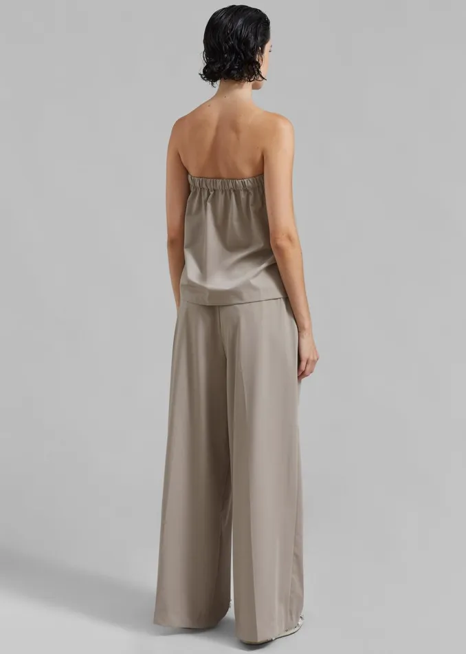 Women Catalina Tube Top 8211 Grey The Frankie Shop Tops