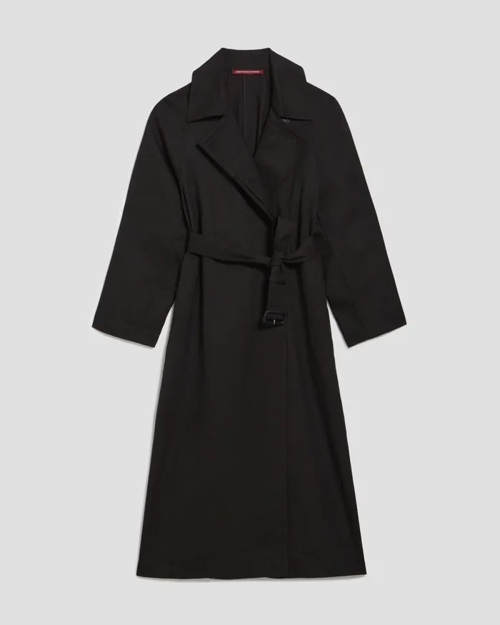 Women Catherine Long And Sleek Trench Coat Black Beauty Comptoir Des Cotonniers Coats and Jackets Women Catherine Long And Sleek Trench Coat Black Beauty Comptoir Des Cotonniers Coats and Jackets