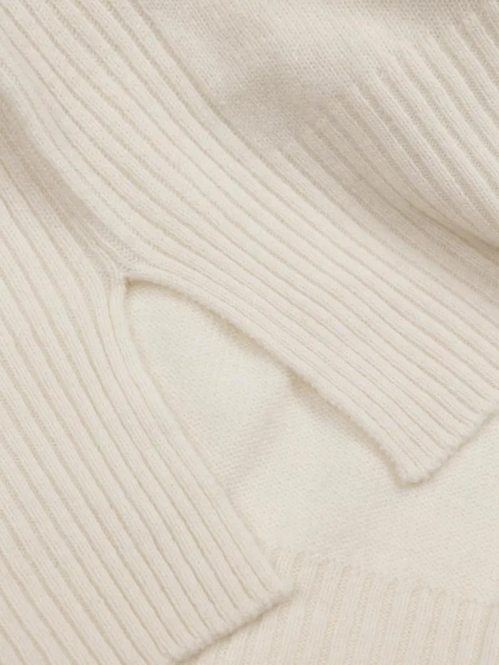 Women Cavan Ribbed Knit Jumper Ecru Finisterre Knitwear