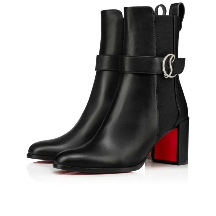 Women CL Chelsea Booty 70 Mm Low Boots 8211 Calf Leather 8211 Black Christian Louboutin Boots