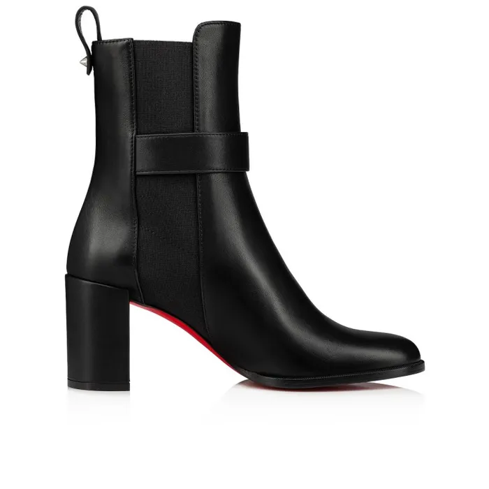 Women CL Chelsea Booty 70 Mm Low Boots 8211 Calf Leather 8211 Black Christian Louboutin Boots
