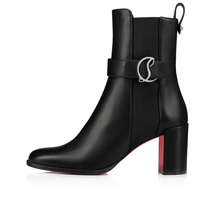 Women CL Chelsea Booty 70 Mm Low Boots 8211 Calf Leather 8211 Black Christian Louboutin Boots