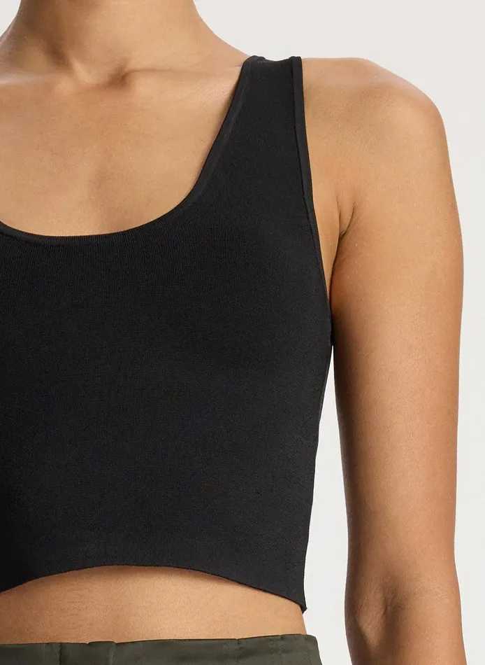 Women Cleo Compact Knit Top Black ALC Tees and Tanks