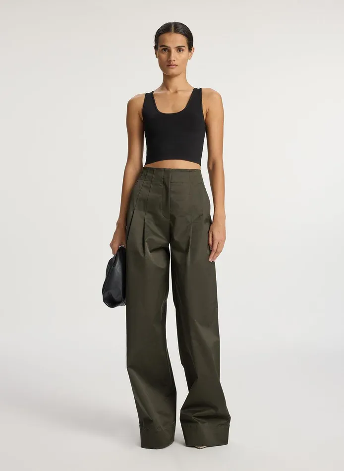 Women Cleo Compact Knit Top Black ALC Tees and Tanks