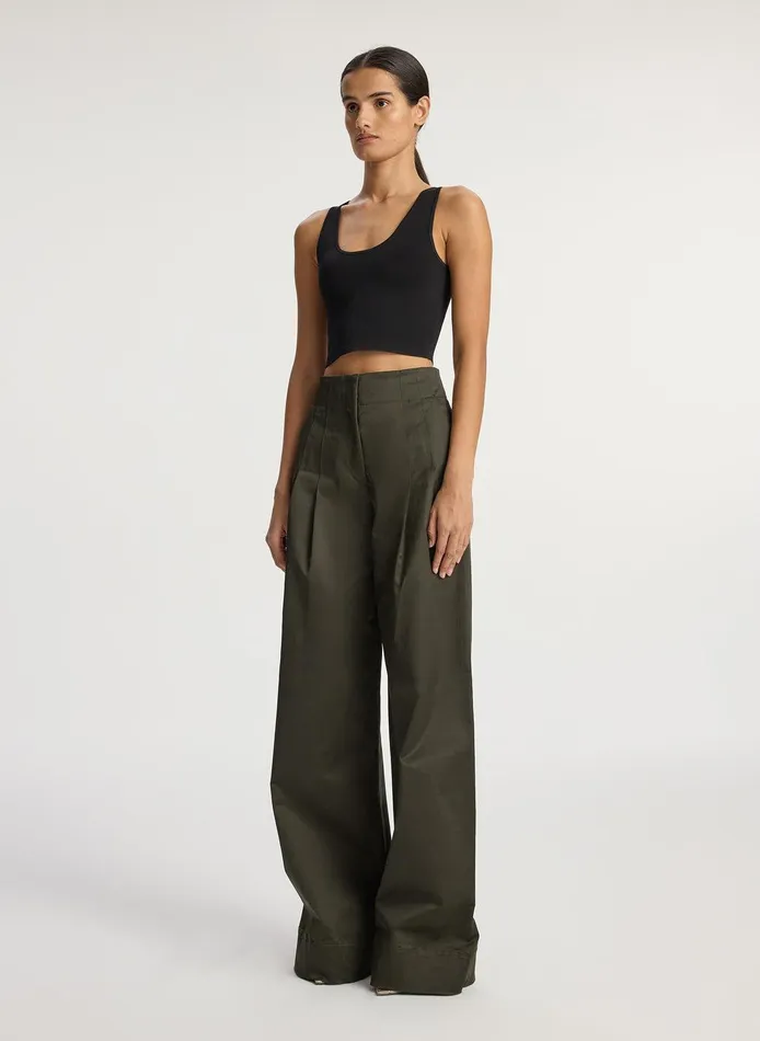 Women Cleo Compact Knit Top Black ALC Tees and Tanks