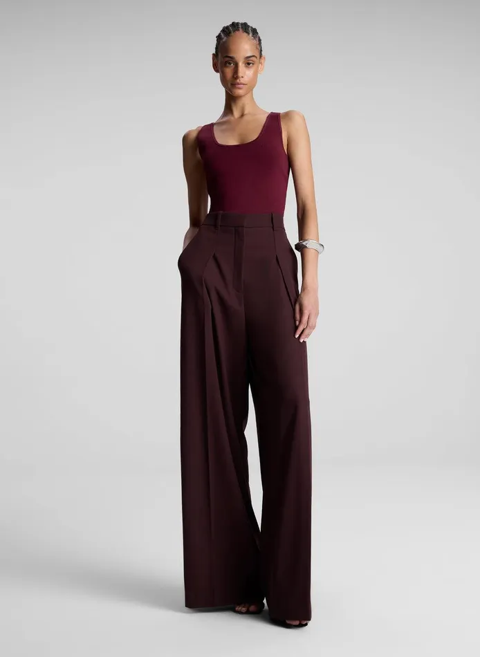 Women Cleo Compact Knit Top Mulberry ALC Tees and Tanks