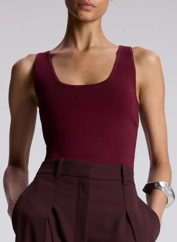 Women Cleo Compact Knit Top Mulberry ALC Tees and Tanks