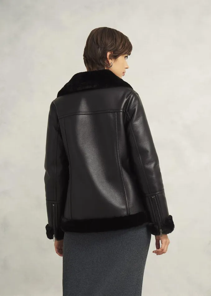 Women Coats and Jackets Hobbs Ali Biker Jacket Hobbs Black
