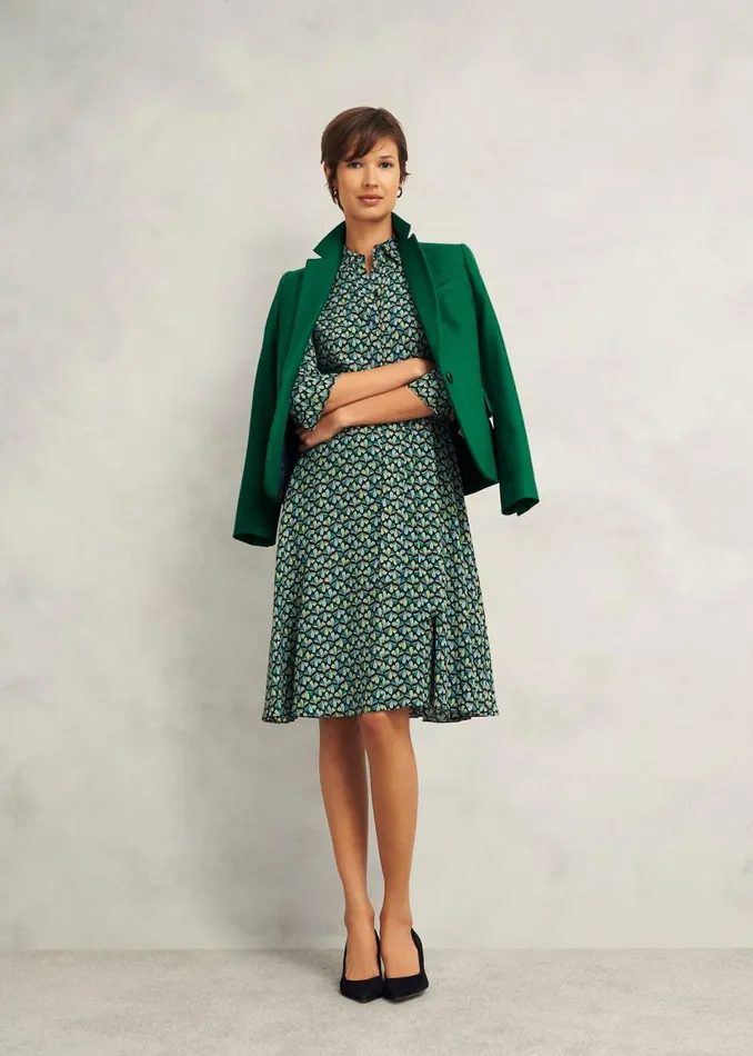 Women Coats and Jackets Hobbs Blake Wool Jacket Agate Green