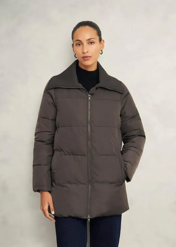 Women Coats and Jackets Hobbs Flora Puffer Mocha