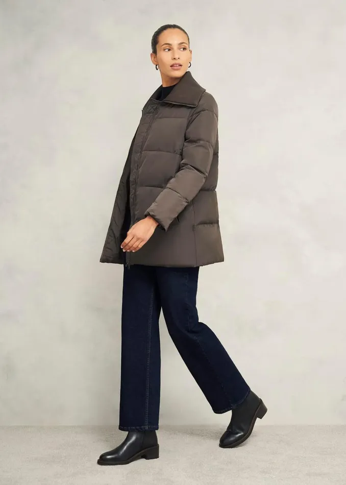 Women Coats and Jackets Hobbs Flora Puffer Mocha