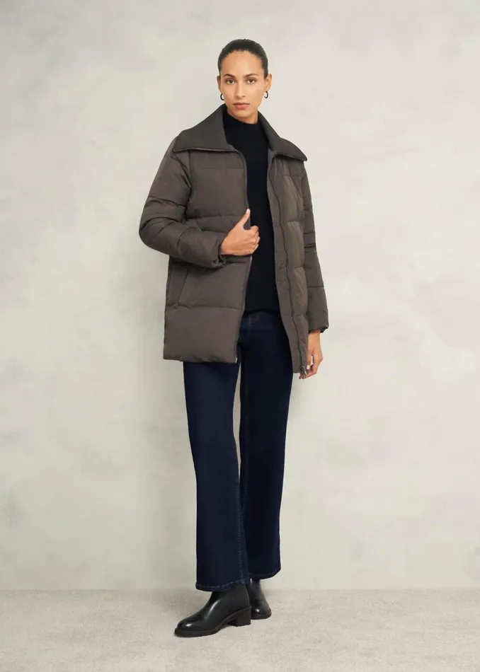 Women Coats and Jackets Hobbs Flora Puffer Mocha