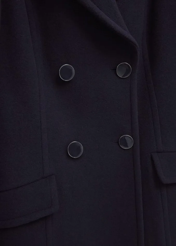 Women Coats and Jackets Hobbs Marlene Wool Blend Coat Navy