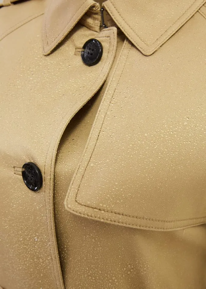 Women Coats and Jackets Hobbs Petite Hallie Shower Resistant Trench Coat Fawn Beige