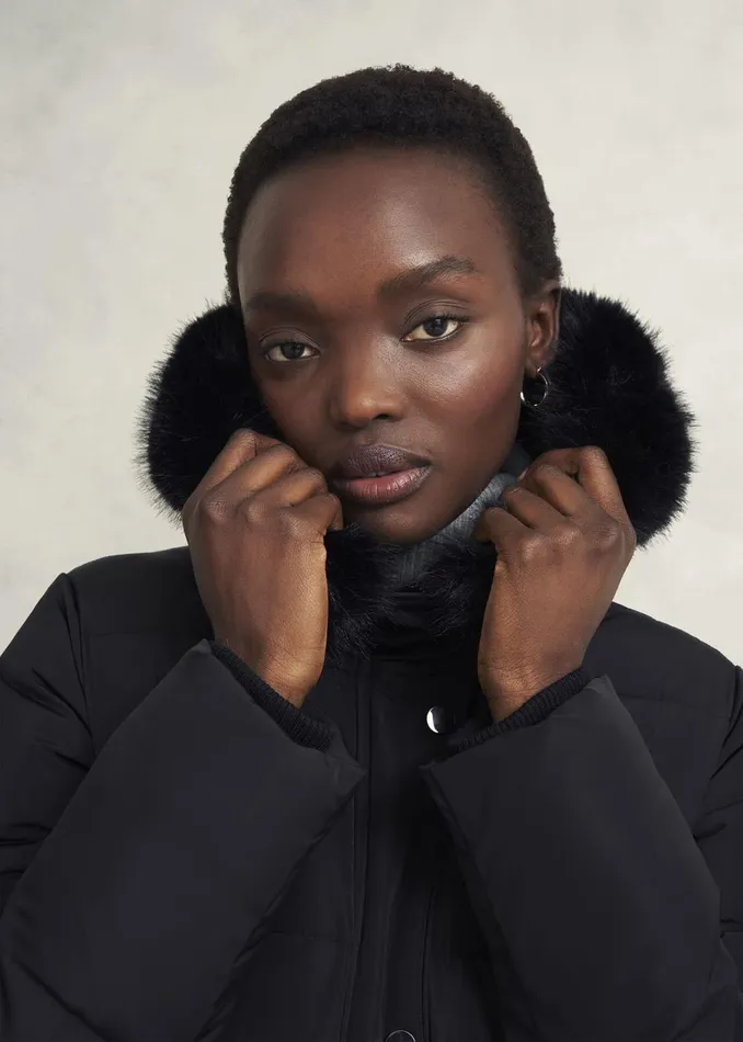 Women Coats and Jackets Hobbs Tyla Puffer Black
