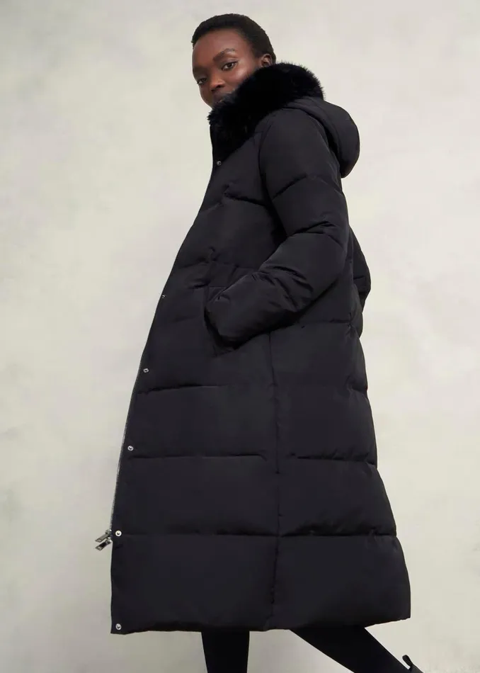 Women Coats and Jackets Hobbs Tyla Puffer Black