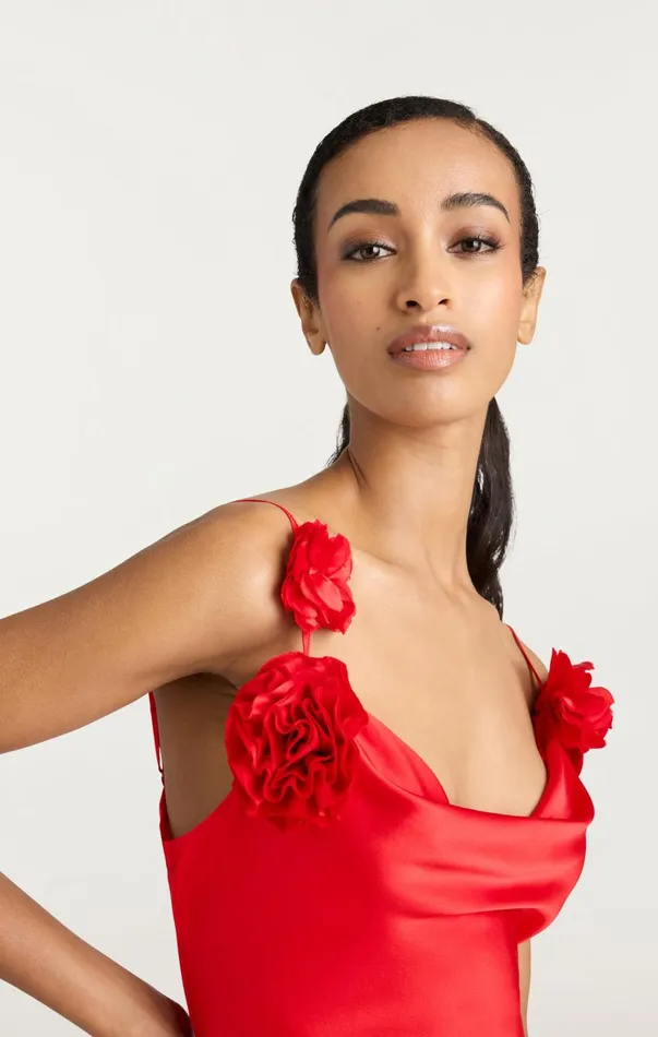 Women Cocktail and Evening Cinq Sept Logan Dress Cardinal