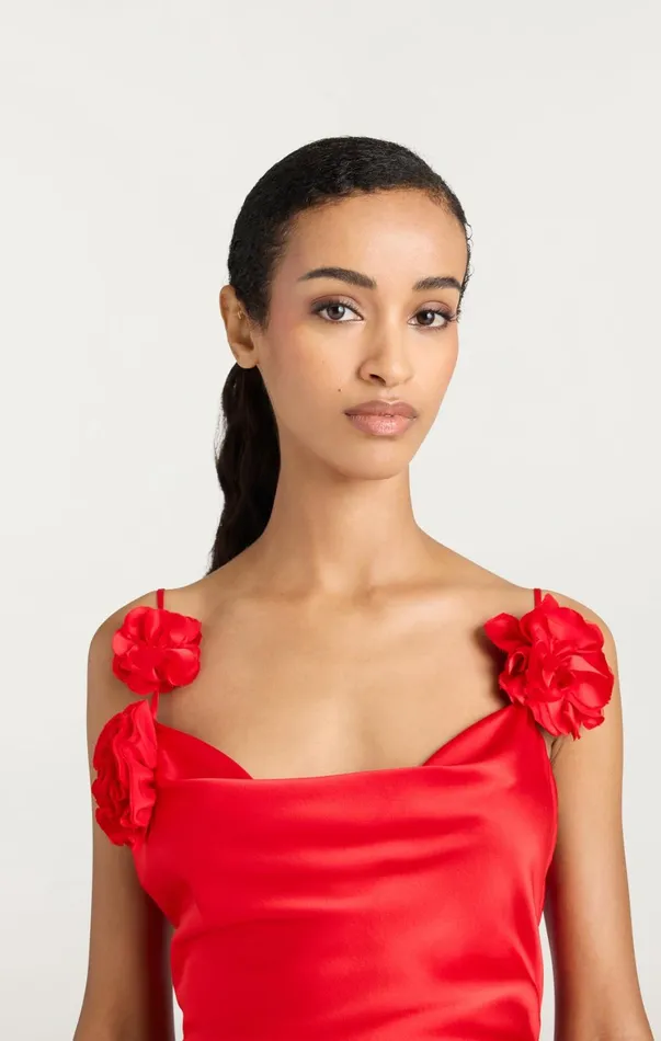 Women Cocktail and Evening Cinq Sept Logan Dress Cardinal