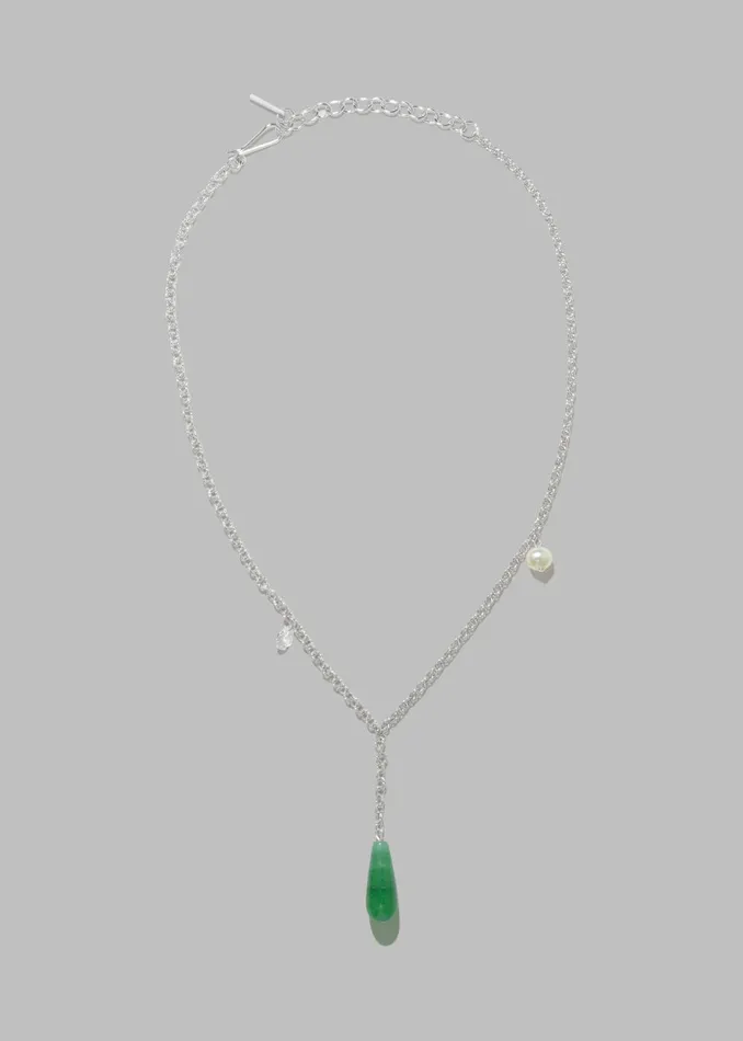 Women Completedworks The Depths Of Time Pendant 8211 PearlGreen Chalcedony The Frankie Shop