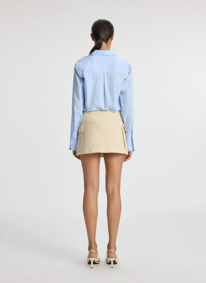 Women Conan Linen Mini Skirt Barely Beige ALC Skirts