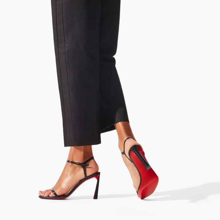Women Condora Sandal 85 Mm Sandals 8211 Leather 8211 Black Christian Louboutin Sandals and Slides